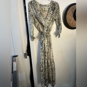 Leopard Wrap Style Dress